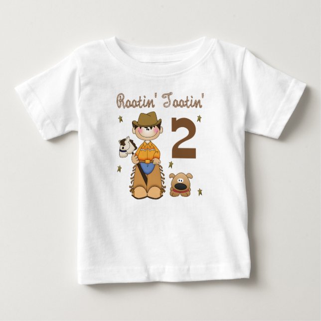 Rootin' Tootin' T-shirt Cowboy de 2 ans (Devant)