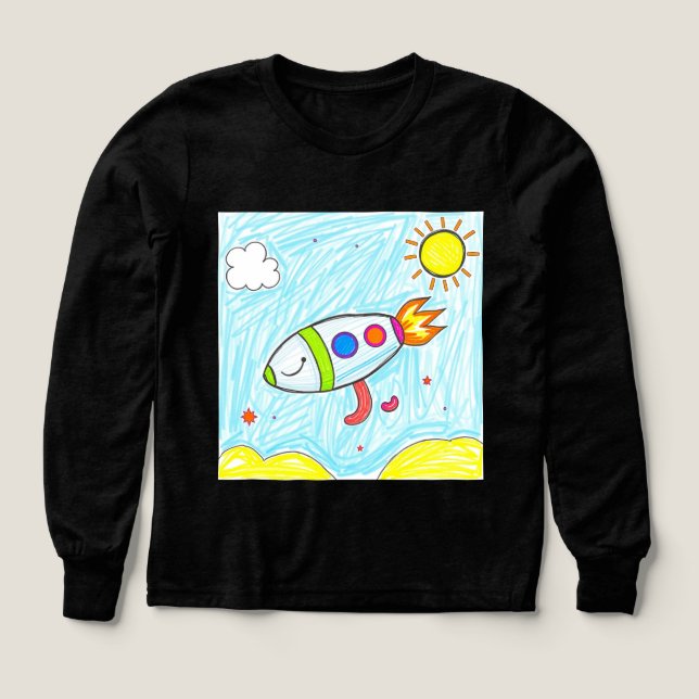 Roquette colorée Doodle Amusant Space Art (Motif recto)