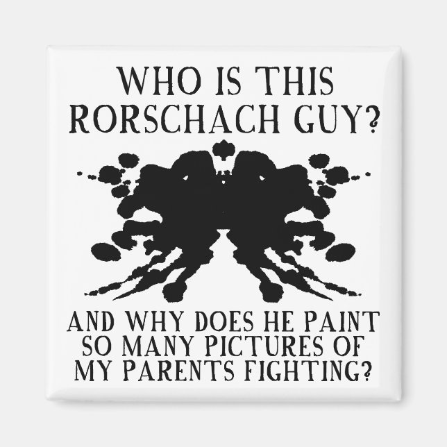 Rorschach Ink Blot Test Funky Frigo Magnet (Devant)
