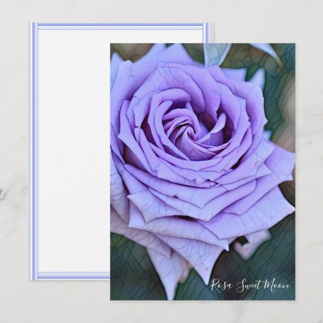 Rosa Sweet Moon: Flat Card (Devant / Derrière)