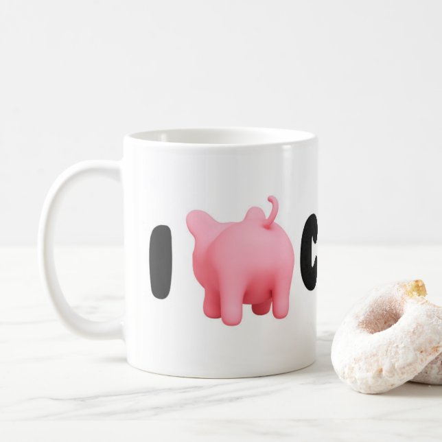 Rosa the Pig I Rosa Coffee Mug (Avec donut)