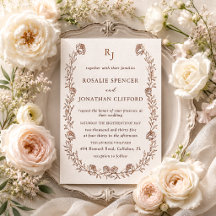 Rosalie Héritage Élégant Faire-Part de Mariage Let