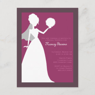 Rosario {plum} Invitations de douche nuptiale