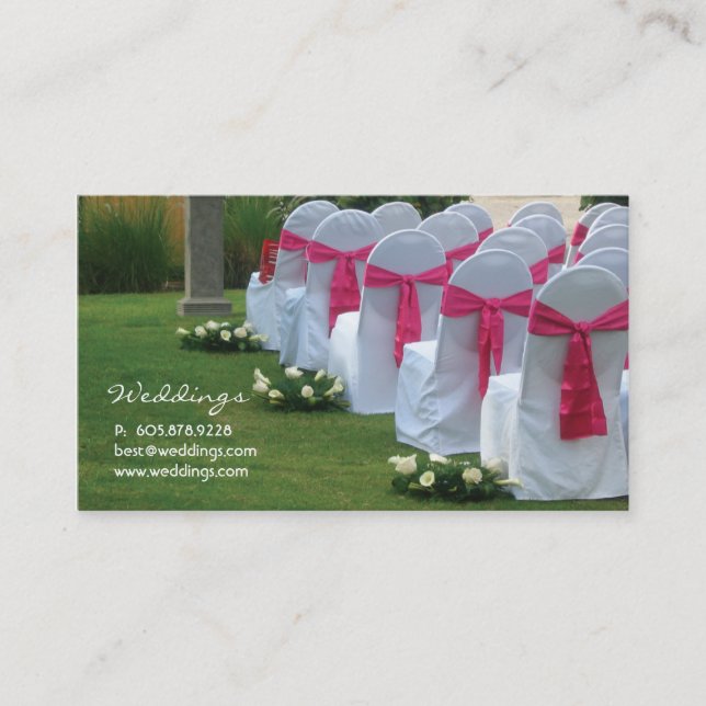 Rose 2 de carte de visite de wedding planner (Devant)