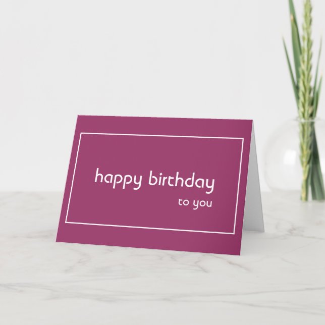 Rose 7 couleur moderne Bonne carte d'anniversaire (Devant)