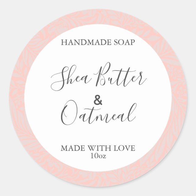 Rose à motifs floraux de Étiquette de savon person (Devant)