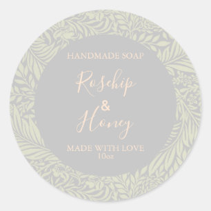 Rose à motifs floraux de Étiquette de savon person