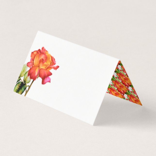 Rose à thé hybride mariage rouge orange (Front)