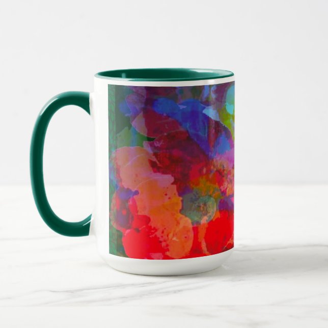 Rose Abstrait customisé Jardin Café Mug (Gauche)