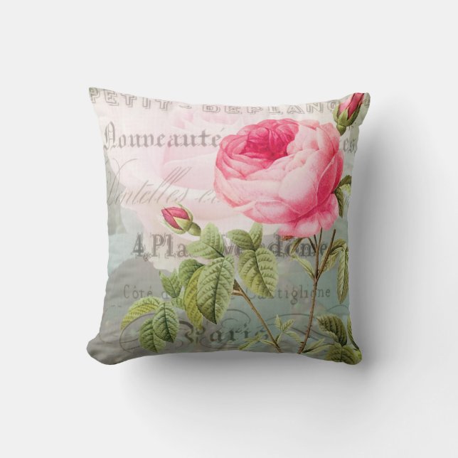Rose Accent Coussin romantique (Recto)