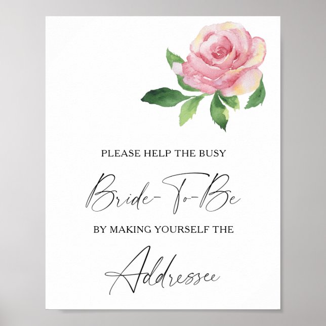 Rose - Aider la mariée occupée Affiche de adresse (Devant)