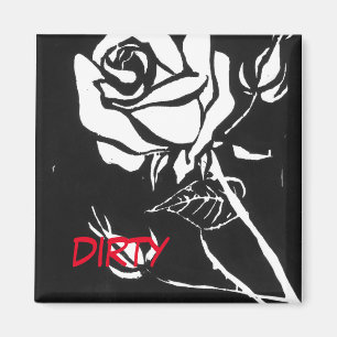 "Rose Alba" Lave-vaisselle sale Magnet d'état