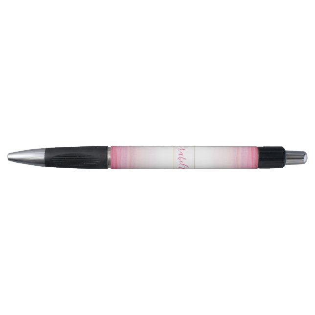 Rose Aquarelle Motif Monogramme Stylo (Devant)