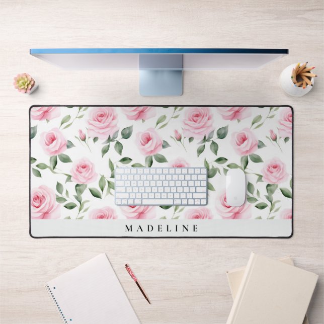Rose aquarelle personnalisée (Bureau 1)