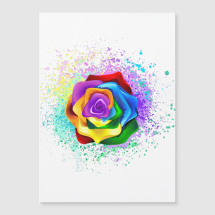 Rose arc-en-ciel colorée