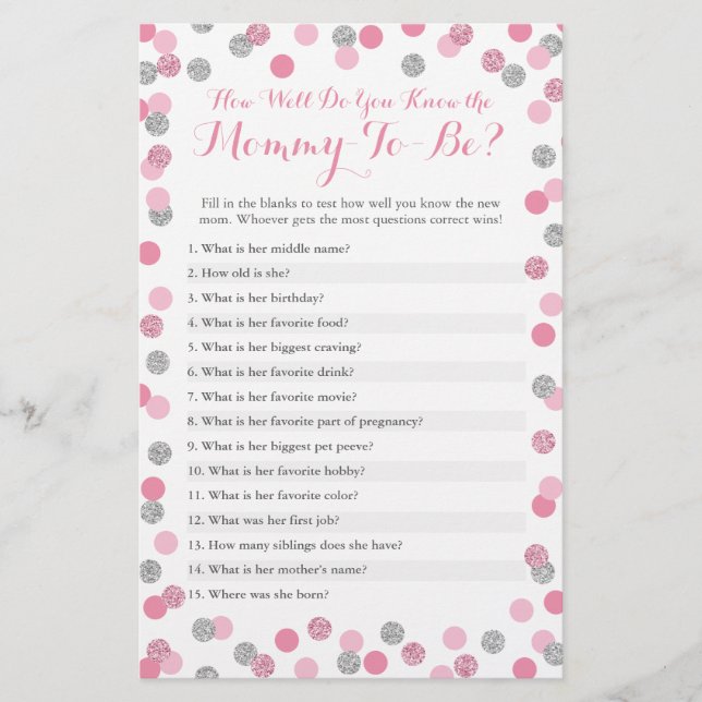 Rose & Argent Connaissez-Vous Bien Le Quiz De Momm (Devant)