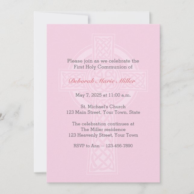 Rose avec invitation inter-religieuse (Devant)