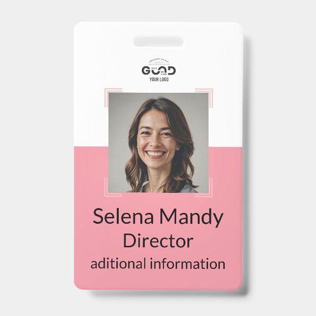 Rose | Badge de sécurité de l'entreprise Photo d'i (Avant)