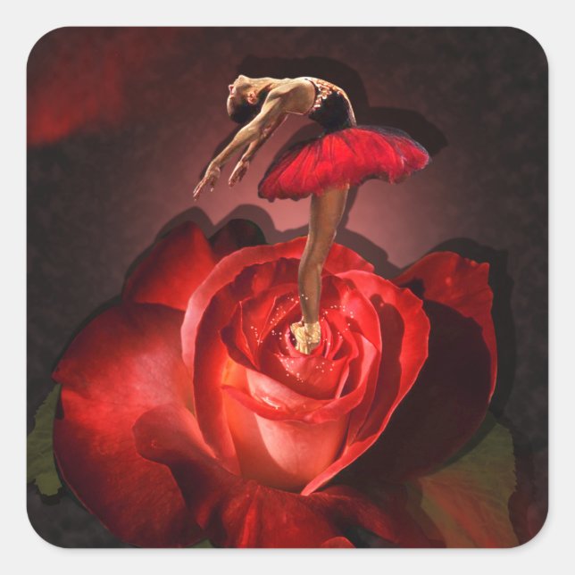 Rose Ballerina - Stickers (Devant)
