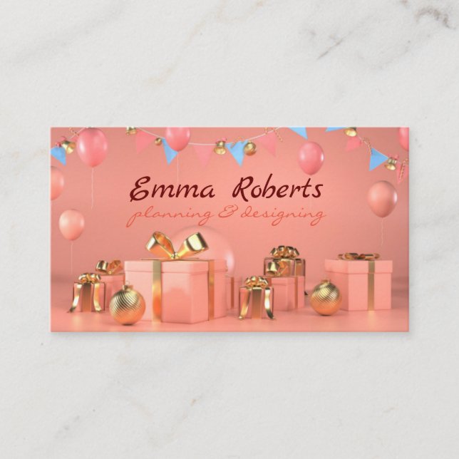 Rose Ballons Planification et conception Carte de  (Devant)