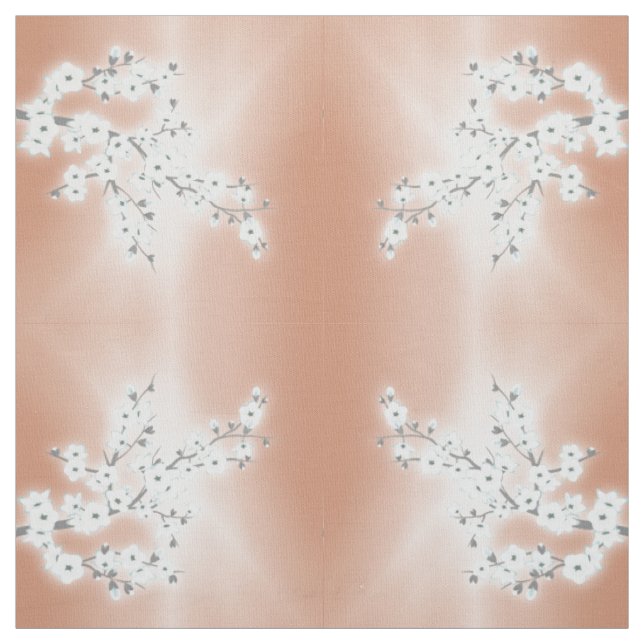 Rose Blanc cerisier fleurs Motif tissu (Échantillon)
