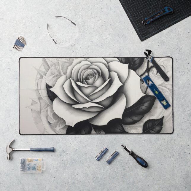 rose blanche Abstraite (Poste de travail)