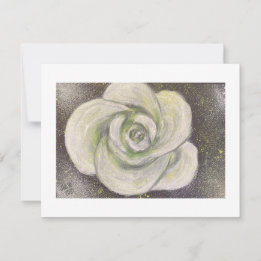 Rose blanche abstraite sur carte de fond noir
