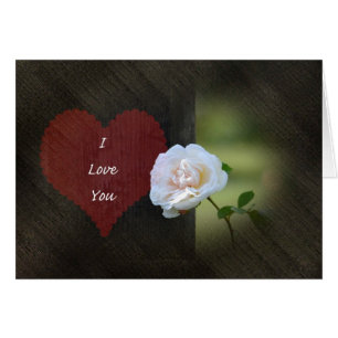 Rose blanche Coeur d'amour