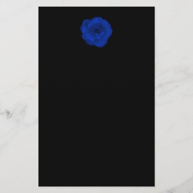 Rose bleu, Arrière - plan noir. (Devant)