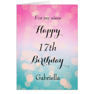 Rose Bleu Bokeh Niece 17e anniversaire