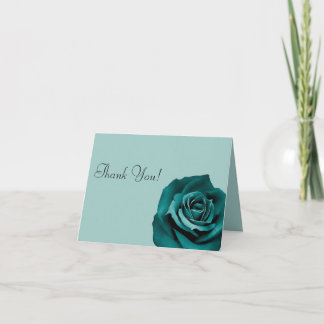 Rose bleu Carte de remerciements plié