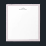 Rose | Bloc-notes personnalisé au coeur simple<br><div class="desc">Ce bloc-notes personnalisé est doté d'un bord de couleur simple et d'un coeur mignon. Personnalisez le texte avec votre nom ou n'importe quel texte. Ce bloc-notes personnalisé sera un cadeau parfait pour un enseignant,  des amis ou vous-même. D'autres designs sont disponibles dans ma boutique BaraBomStudio. Merci!</div>