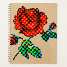 Rose Bloom Demi-teinte sur papier brun Beaux-arts