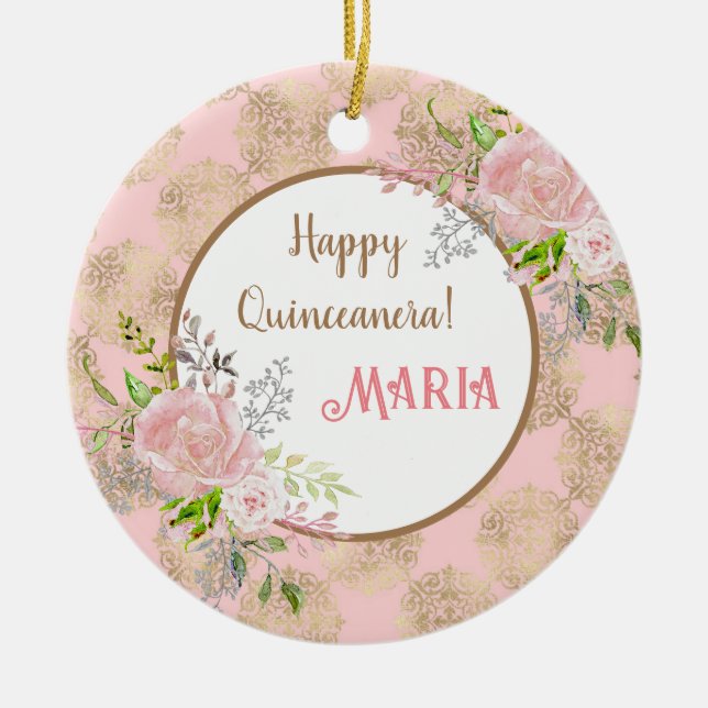 Rose Blush Quinceanera Ornement (Devant)