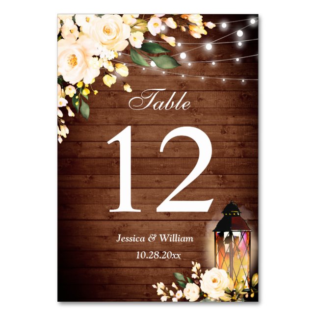 Rose Bois et Blush Mariage vert Numéro de table (Par défaut)