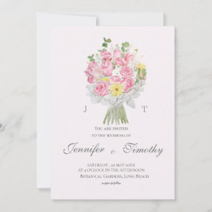Rose botanique faire-part de mariage