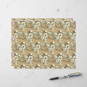 Rose Branche Gold foncé papier