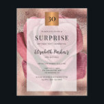 Rose budget or 30e anniversaire invitation<br><div class="desc">Elégante rose rose et doré rose parties scintillant de glam moderne typographie script girly romantique chic femme BUDGET invitation anniversaire. Convient pour le Sweet sixteen / tout anniversaire de jalon d'âge : 21ème, 30ème, 40ème, 50ème, 60ème, 70ème, 75ème, 80ème, 90ème, 100ème. VEUILLEZ LIRE CECI AVANT D'ACHETER ! Il s'agit d'une...</div>