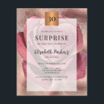 Rose budget or 30e anniversaire invitation<br><div class="desc">Elégante rose rose et doré rose parties scintillant de glam moderne typographie script girly romantique chic femme BUDGET invitation anniversaire. Convient pour le Sweet sixteen / tout anniversaire de jalon d'âge : 21ème, 30ème, 40ème, 50ème, 60ème, 70ème, 75ème, 80ème, 90ème, 100ème. VEUILLEZ LIRE CECI AVANT D'ACHETER ! Il s'agit d'une...</div>
