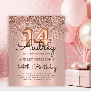Rose Budget Parties scintillant or 12e anniversair