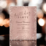 Rose Budget Parties scintillant or 16e anniversair<br><div class="desc">Célébrez un jalon spécial sans casser la banque avec le Budget Rose Gold Parties scintillant 16th Birthday Invitation. Cette option économique propose de superbes accents de parties scintillant en or rose, offrant une touche glamour pour vos 16 ans de fête. Parfait pour ceux qui recherchent une invitation élégante et abordable...</div>