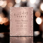 Rose Budget Parties scintillant or 40e anniversair<br><div class="desc">Faites scintiller votre 40e anniversaire avec la Parties scintillant d'or du Rose Budget 40e anniversaire Invitation! Cette invitation à prix abordable présente un design chic de parties scintillant en or rose qui ajoute une touche d'élégance à votre journée spéciale sans casser la banque. Parfait pour ceux qui souhaitent célébrer leur...</div>