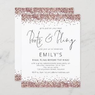 ROSE BUDGET Parties scintillant or  Bachelorette I