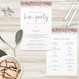 Rose Budget Parties scintillant or Hen Party Weeke