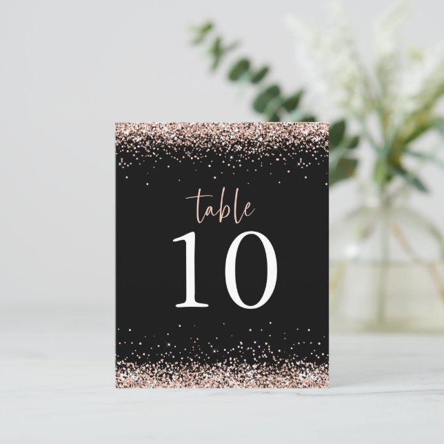 Rose Budget Parties scintillant or Mariage Noir Ta (Debout devant)