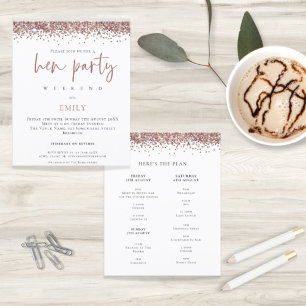 Rose Budget Parties scintillant or Week-end Hen In