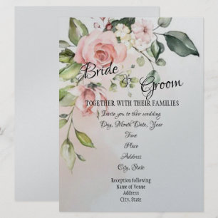 “Rose Bush” Faire-part de mariage