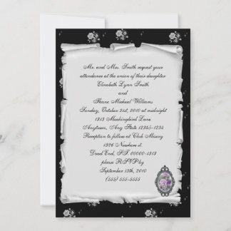 Rose Cameo violet Steampunk Goth mariage