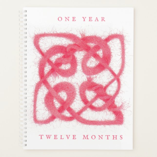 ROSE CELTIC KNOT 8.5x11 Planificateur / Calendrier (Devant)