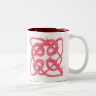 ROSE CELTIC KNOT Maroon Mug à deux tons
